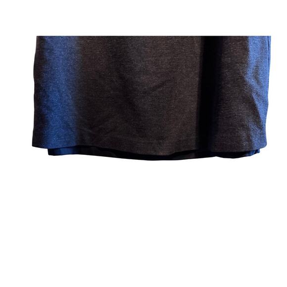 Lands' End Sleeveless Ponte Charcoal Gray Shift Dress Back Zipper Pockets Sz 6 - Picture 4 of 12